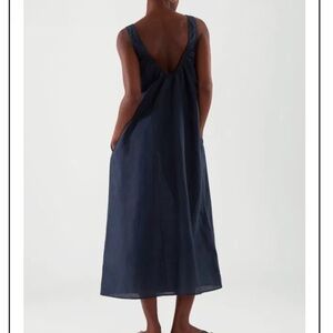 COS Linen Exposed Back Dress